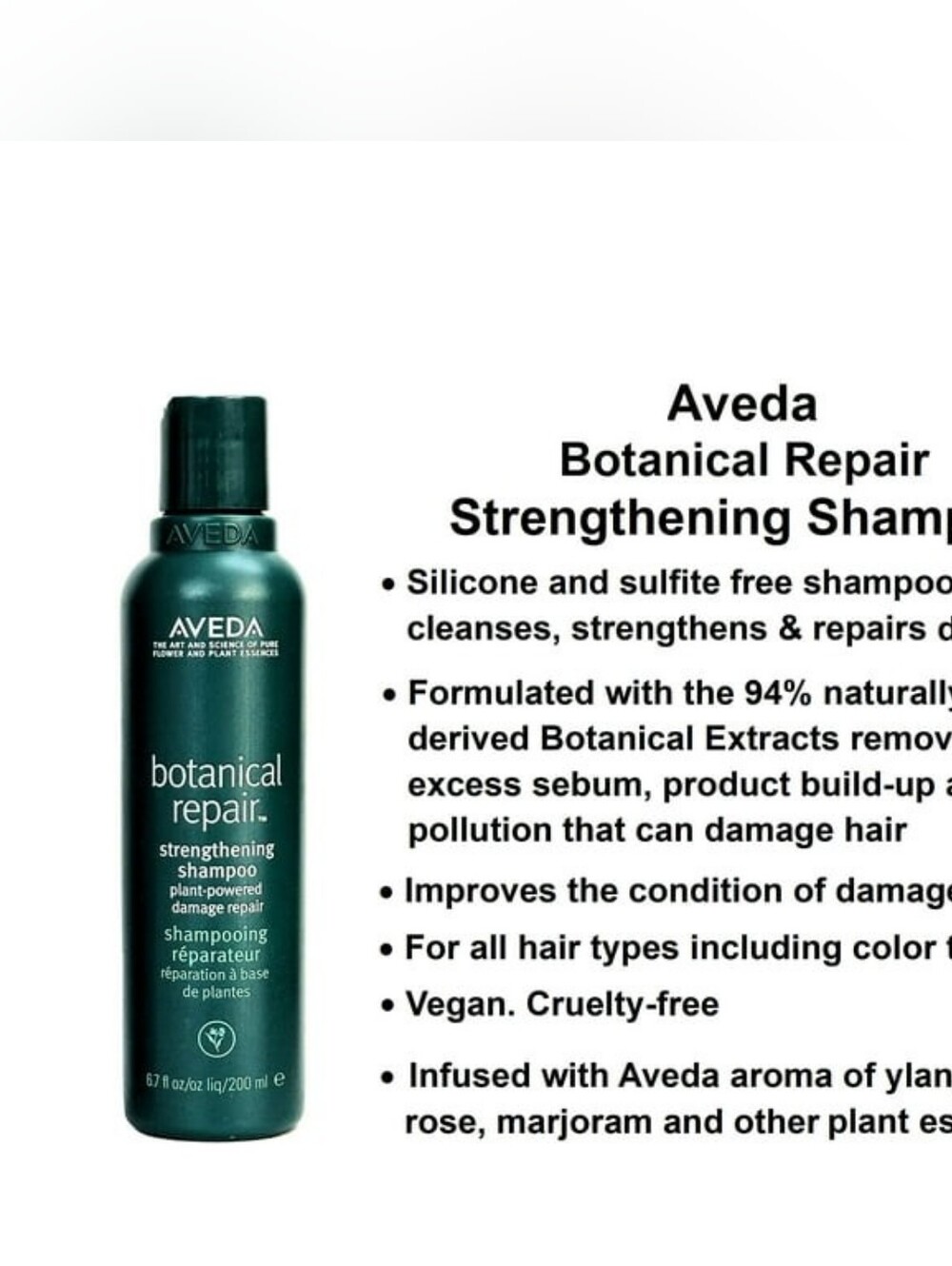 AVEDA Botanical Repair Strengthening Shampoo - Teal-Green Bottle - Picture 3 of 4